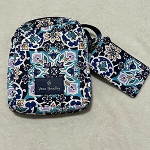 Vera Bradley Lighten Up RFID Hipster Crossbody and Zip ID Bundle